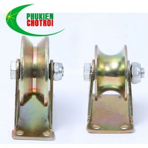 Bánh xe dẫn hướng dây cáp, loại V, loại U, bánh xe rãnh ổ trục, puli sắt ray cửa đẩy kéo, loại H, loại T