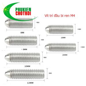 Vít trí inox 304 đầu bi M4x6 8 10 12 16 20